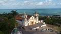 Landscape church sea brazil Olinda Royalty Free Stock Photo