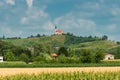 Landscape with Church of Sv. Marija in Malecnik, Maribor, Slovenia