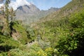 Landscape of Cirque of Cilaos on La Reunion Island Royalty Free Stock Photo