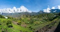 Landscape with Cirque de Cilaos Royalty Free Stock Photo