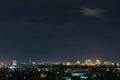 Landscape city night with dramatic moody dark sky