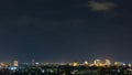 Landscape city night with dramatic moody dark sky