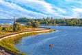 Landscape of the city of Yaroslavl at the confluence of the Volga and Kotorosl rivers