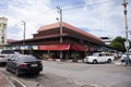 Landscape cityscape and traffic road at antique market or local bazaar in old town for thai people travelers travel visit and