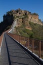 Landscape of Civita di Bagnoregio with cleary sky.