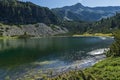 Landscape with clear waters of Fish Vasilashko lake, Pirin Mountain, Bulgaria
