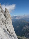 Landscape from climbing in marmolada