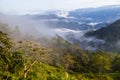 Landscape with clouds, jungles, mountains and crops Andes, Ecuador Royalty Free Stock Photo