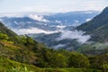 Landscape with clouds, jungles, mountains and crops Andes, Ecuador Royalty Free Stock Photo