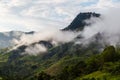 Landscape with clouds, jungles, mountains and crops Andes, Ecuador Royalty Free Stock Photo