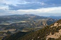 Landscape with clouds of the Sierra de Mariola from the Fuente Roja Natural Park in Alcoy