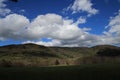 Landscape and cloudy sky in Pyrennes. Royalty Free Stock Photo