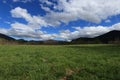 Landscape and cloudy sky in Pyrennes. Royalty Free Stock Photo