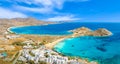 Landscape with coast of Mykonos island, Greece Royalty Free Stock Photo