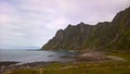 Landscape with coastline of Andoya island near Stave village, vesteralen, Norway Royalty Free Stock Photo