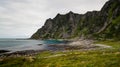 Landscape with coastline of Andoya island near Stave village, vesteralen, Norway Royalty Free Stock Photo
