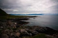 Landscape with coastline of Andoya island near Stave village, vesteralen, Norway Royalty Free Stock Photo