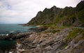 Landscape with coastline ov Andoya island near Stave village, vesteralen, Norway Royalty Free Stock Photo