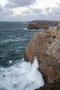 Landscape of the coastline of Sagres Royalty Free Stock Photo