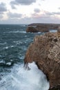 Landscape of the coastline of Sagres Royalty Free Stock Photo