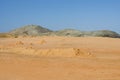 Landscape in the Colombian Guajira desert. Copy space Royalty Free Stock Photo