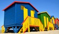 Colorful changing Huts Royalty Free Stock Photo