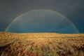 Rainbow landscape - Kalahari desert Royalty Free Stock Photo