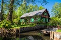 Landscape with cottage in the Spreewald area, Germany