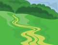 Landscape Country Road Illustration