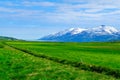 Landscape and countryside along the Eyjafjordur Royalty Free Stock Photo