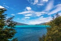 Landscape of Coyhaique valley with beautiful mountains view, Patagonia, Chile, South America