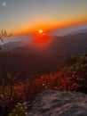 Landscape at craggy pinnacle on sunrise