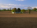 Landscape of crop Field prepared for sowing.