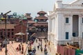 A landscape of a crowded local market near Kathmandu Durbar Square, Kathmandu Royalty Free Stock Photo