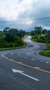 Landscape of a curved road Long winding road