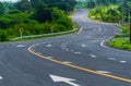 Landscape of a curved road Long winding road