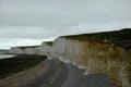 Landscape of a curvy sandy coastline