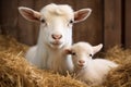 Landscape cute animals grass goat farming rural