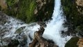 Landscape of Dachserfall Waterfall next to village Abtenau Austria