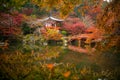 Daigo-ji temple with colorful maple trees in autumn, Kyoto