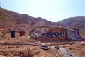 Bedouins houses in Dana Nature Biosphere Reserve landscape near Dana historical village, Jordan, Middle East