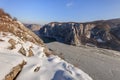 Danube Gorges in winter, Romania Royalty Free Stock Photo