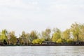 Landscape on the Danube River. Danube River. Royalty Free Stock Photo