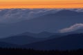 Sunrise From Clingman`s Dome Royalty Free Stock Photo