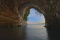 Dawn Inside Cathedral Sea Cave Royalty Free Stock Photo