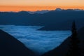 Landscape at Dawn Mt. Ranier National Park Royalty Free Stock Photo