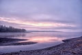 Landscape of dawn on river