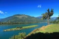 Columbia River at Revelstoke with Big Eddy and Monashee Mountains, British Columbia Royalty Free Stock Photo