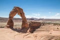 Landscape of Delicate Arch in Arches National Park Utah Royalty Free Stock Photo