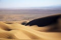 Landscape of desert sand dunes in Maranjab Desert , near Kashan